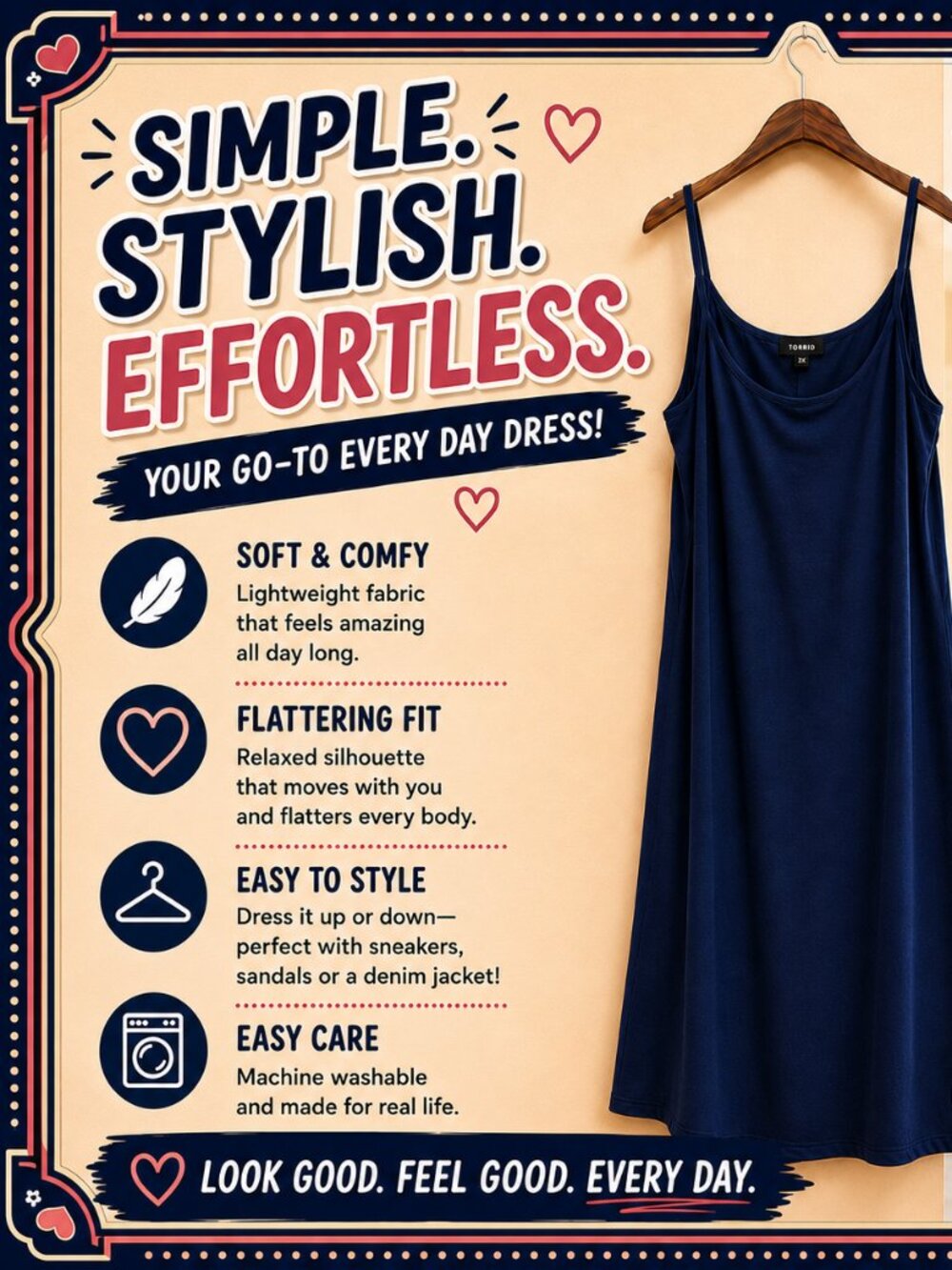 Torrid Navy Blue Slip Dress Women’s Size 2